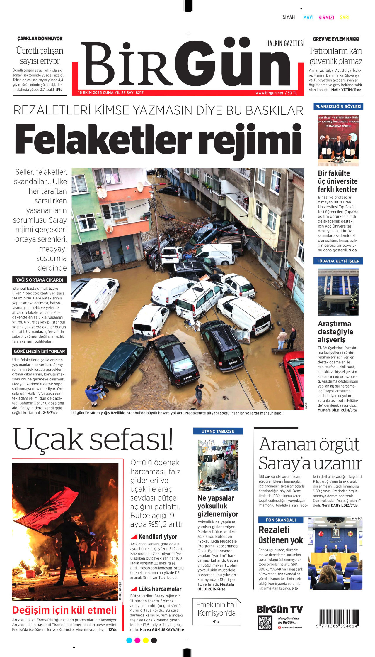 BirGün Gazetesi gazetesi manşeti